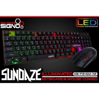 Keyboard &amp; Mouse Combo Signo Kb-712+Gm-112 ชุด เมาส์ คีย์บอร์ด Combo SIGNO