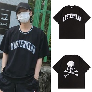 KPOP BTS SUGA Cotton เสื้อยืดผู้ชายผู้หญิง Plus ขนาด Skull MASTERMIND พิมพ์รอบคอแขนสั้น Top 2022 ใหม่สไตล์เกาหลีหลวมทั้งหมดตรงกับนักเรียนแฟชั่นเสื้อลำลอง Tee