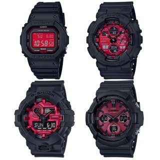 G-Shock Black and Red Series GA-140AR-1,GA-700AR-1,GAS-100AR-1,GW-B5600AR-1