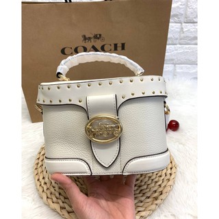 New Arrival! COACH GEORGIE GEM CROSSBODY WITH RIVETS ((5506))