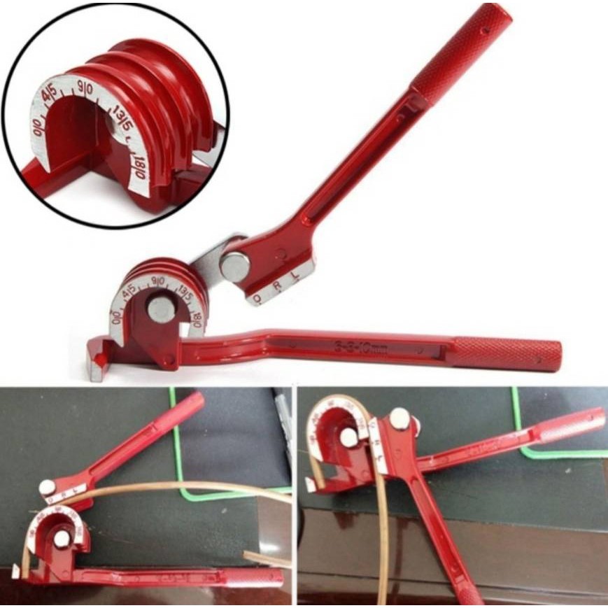 ประแจ ที่ดัดท่อแป๊ป ดัดท่อทองแดง 3 in 1  ท่อแอร์กลม 180 องศา ดัดได้ 3 ขนาด 6/8/10 mm - รูปที่ 4