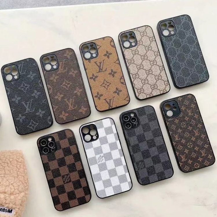 แฟชั่น G เคส iPhone 16ProMax 16 16Pro 15 15ProMax 14 13promax 12pro 11 ตัวป้องกันเลนส์หนัง PU โทรศัพท์มือถือฝาครอบป้องกัน