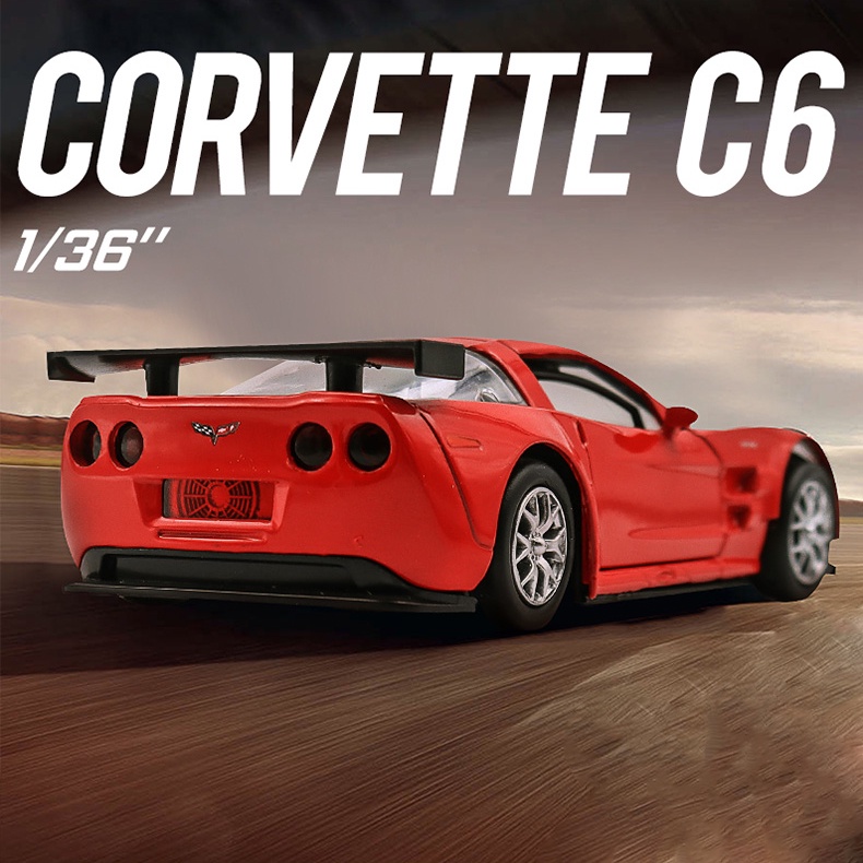 RMZ CITY โมเดลรถยนต์ Chevrolet Corvette C6 C7 1:36 อัลลอย เปิดได้ ของเล่นสําหรับเด็ก