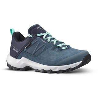 รองเท้าเดินป่าผู้หญิง กันน้ำ รองเท้าหุ้มข้อผู้หญิง QUECHUA Womens waterproof walking shoes - MH500 - Navy