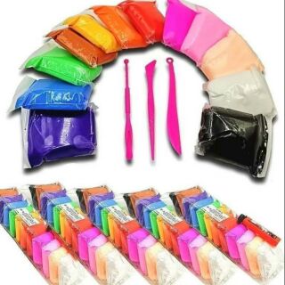 ดินเบาแพค 12 สี พร้อมอุปกรณ์ ตามภาพ ชุดล่ะ 25บาท สินค้ส่งไวค่ะ