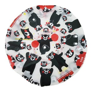 Yshopping หมวกคลุมผมนาโน หมวกคลุมผมอาบน้ำ บน้ำ ยางพารา ลายคุมะมง Kumamon หมวกคลุมผมทำครัว หมวกผ้าคลุมผม