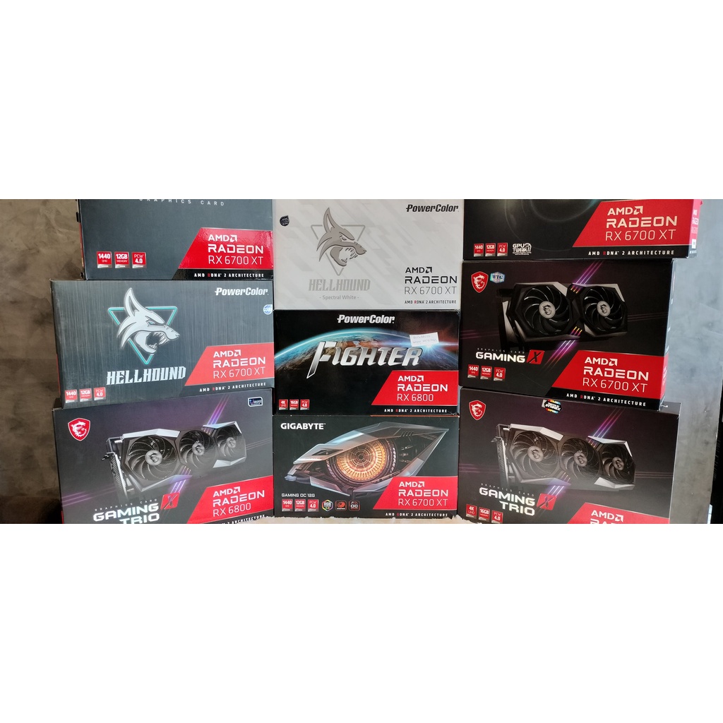 การ์ดจอ RX 6700XT - RX 6800 - RX 6800XT - RX 6900XT  ASUS MSI GIGABYTE SAPPHIRE POWERCOLER ASROCK รว