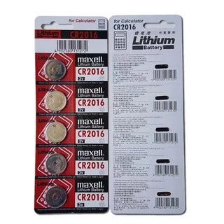 ถ่าน maxell ถ่านกระดุม ของแท้ 💯%( 1แผงละ 5ก้อน ) made in Japan CR2032 /CR2025/CR2016 3V
