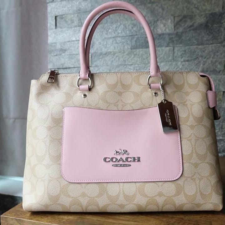 COACH EMMA SATCHEL IN SIGNATURE CANVAS