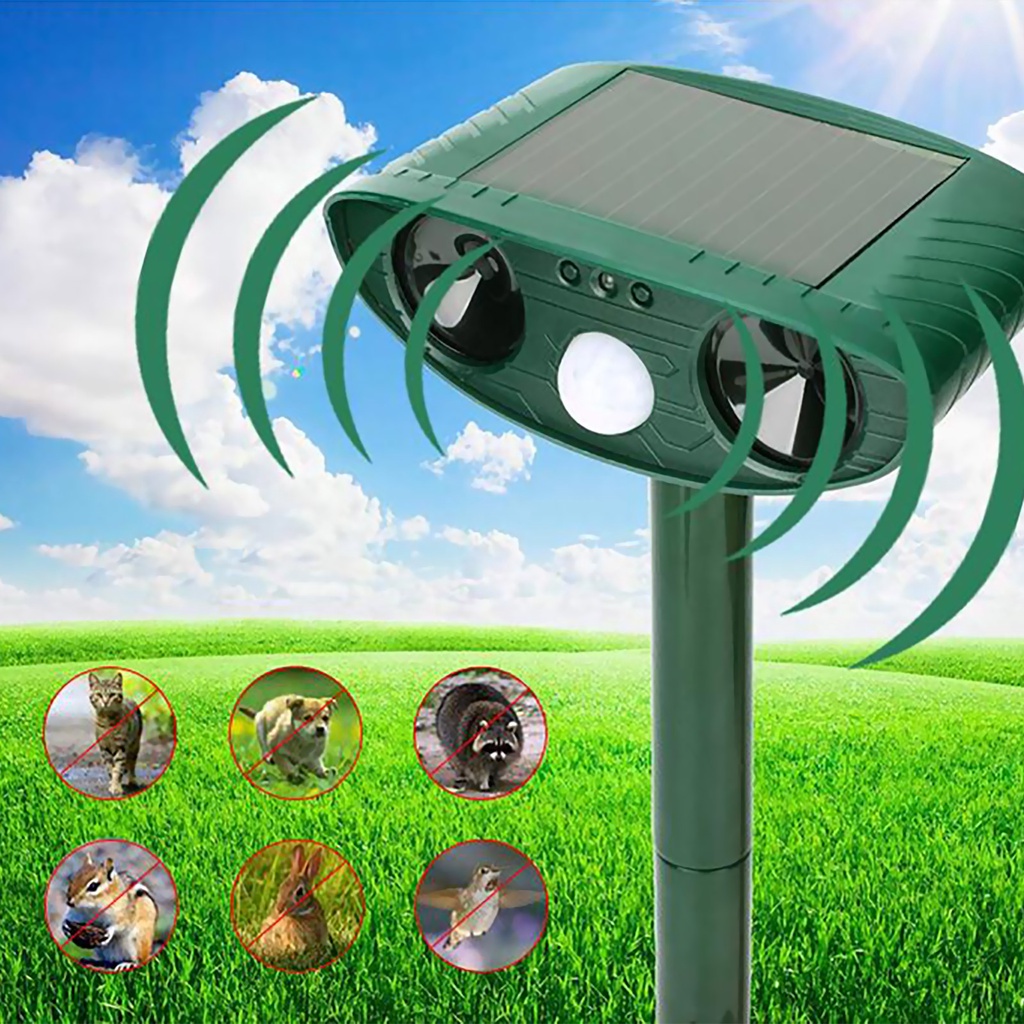 Flashing Light Animal Repeller Sollar Cat Repellent Outdoor Motion Detector  hyVI | Shopee Thailand