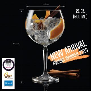 แก้วไวน์คอกเทล ก้านเหลี่ยมเพชร โอเชี่ยนกลาส Gin Cocktail Glass 1527D21 Connexion Gin