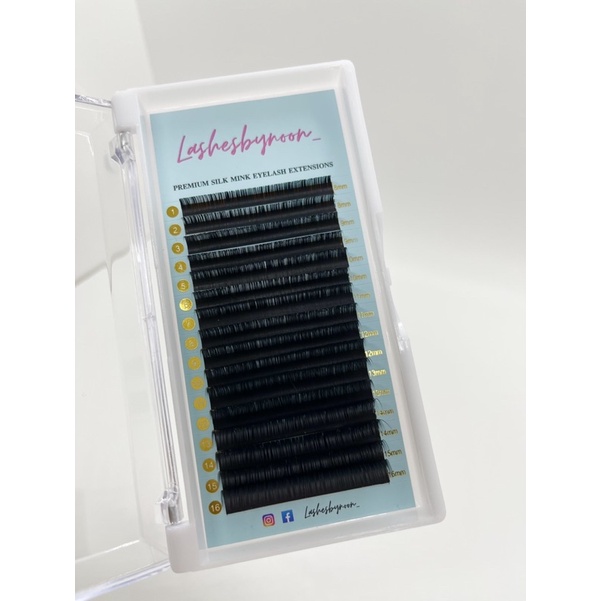 ขนตาสำหรับต่อ silk volume eyelashes extension สำหรับจับช่อ Russian volume 0.03D MIX 8mm-16mm