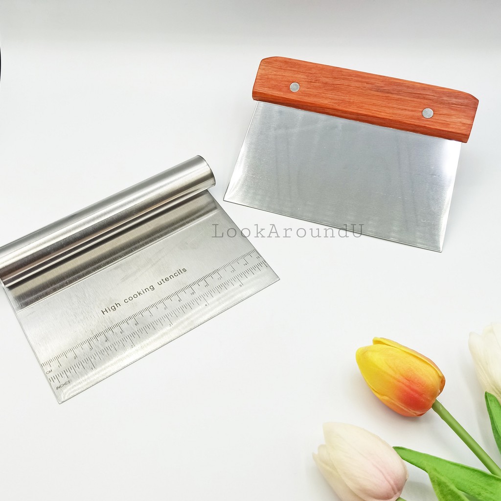 ที่ตัดแป้งสแตนเลส แป้งขนมปัง แป้งโดว์ Stainless Steel Dough Cutter, Pastry Cutter
