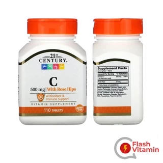 [ พร้อมส่ง] ขวดเล็ก / ใหญ่ 21st Century Vitamin C 500 / 1,000 mg - วิตามิน ซี เสริมภูมิต้านทาน