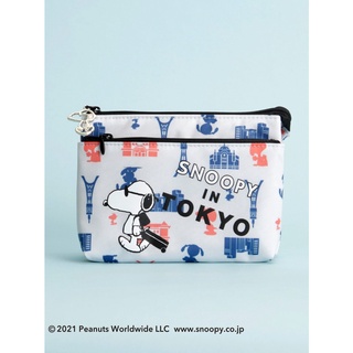 กระเป๋า Peanuts x Afternoon Tea LIVING Double Pouch คอลเลกชั่น Snoopy in Tokyo (Limited)