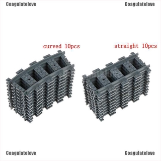 Coagulatelove.☪ชุดตัวต่อรางรถไฟตรง และรางโค้ง 10 ชิ้น