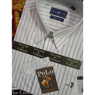 🏇Polo Valente" เสื้อเชิ้ตแขนสั้นลายริ้วผ้า COTTON CVC เนื้อแน่นสวมใส่สบายจัดลายใหม่มาลด 70% จาก 1,690 บาทเหลือ 490 บาท