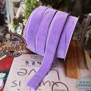 20mm 1y PDR00831 ริบบิ้น ผ้ากำมะหยี่ ขนาด 20mm x ความยาว 90 เซนติเมตร Velvet Ribbon