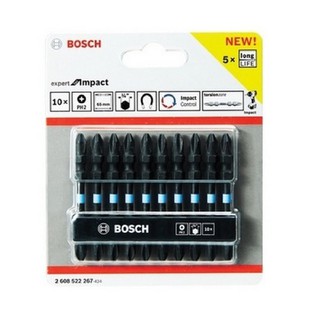 BOSCH ดอกไขควง impact 65มม. PH2 สีดำ (แพค 10 ดอก)