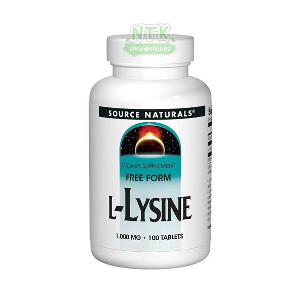 ขายดีเป็นเทน้ำเทท่า✹♈☌⭐⭐⭐พร้อมส่ง💥 แอลไลซีน Source Naturals, L-Lysine, 100เม็ด