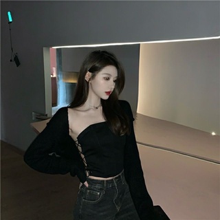 เสื้อเกาะอกไหมพรม ดีเทล ด้านข้างสุดเซ็กซี่ ใส่สบายมาก