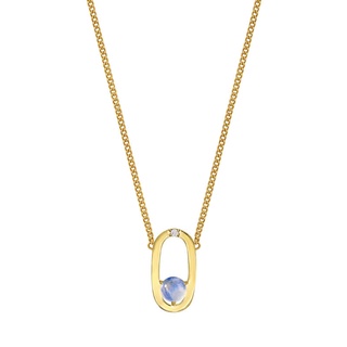 A.CEMI Pinnacle Moonstone Necklace พลอยแท้ มูนสโตน สร้อยคอพลอยแท้ มูนสโตน ต่างหูเงินแท้ ชุบทอง 18K