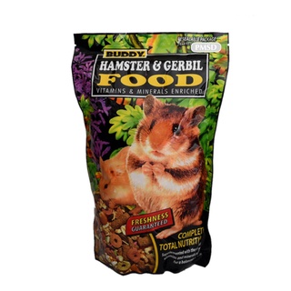 Buddy Hamster &amp; Gerbil Food บัดดี้ อาหารหนูแฮมสเตอร์ และหนูเจอร์บิล 1.25 ลิตร