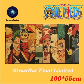 One Piece "StrawHat Final Limited" anime poster Kraft Paper Wallpaper wall poster Paintings Vintage 100*55cm