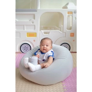 Richell(ริเชล) Soft Baby Sofa เก้าอี้ปั้มลมโซฟาผ้านุ่มกำมะหยี่ พกพาสะดวก หัดนั่งทรงตัวไม่ล้ม