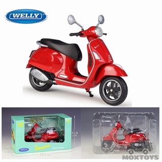 โมเดลรถจักรยานยนต์ Well Willie 1:12 2020 Vespa GTS super