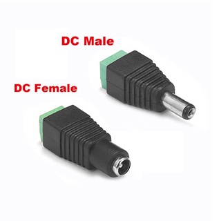 อะแดปเตอร์แจ็คเชื่อมต่อพาวเวอร์ซัพพลาย DC ตัวผู้ ตัวเมีย ขนาด 2.1*5.5 มม. สําหรับกล้องวงจรปิด แถบไฟ LED 1 คู่