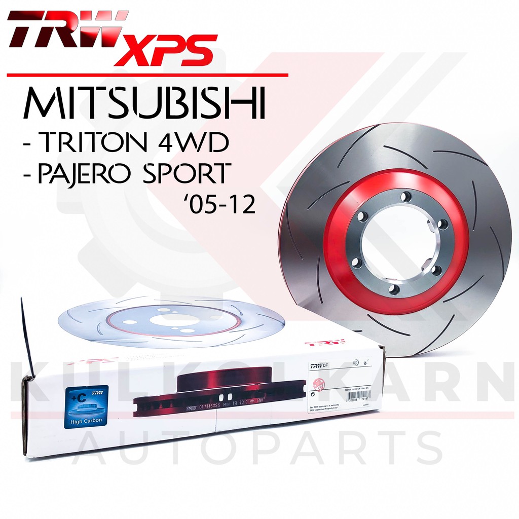TRW จานเบรคหน้า รุ่น XPS MITSUBISHI TRITON 4WD, PAJERO SPORT '05-12 (ใส่แทนของเดิมได้ทันที)(DF4920XS