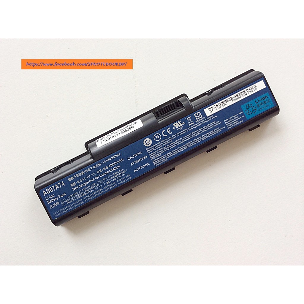 ACER Battery แบตเตอรี่โน๊ตบุ๊คของแท้ ACER ASPIRE 4710 4720 4520 4310 4920 4930 Model: AS07A42 (ใช้ได้กับหลายรุ่น)