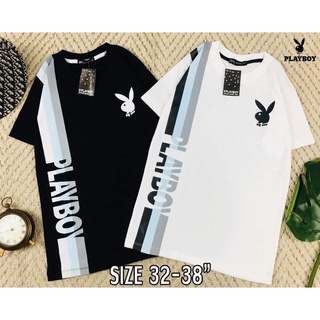 พร้อมส่ง⛩เสื้อยืดเพลบอย เสื้อเพลบอย playboy งานป้ายห้อย เสื้อยืดราคาถูก ผ้าคอตตอน มีบริการเก็บเงินปลายทาง