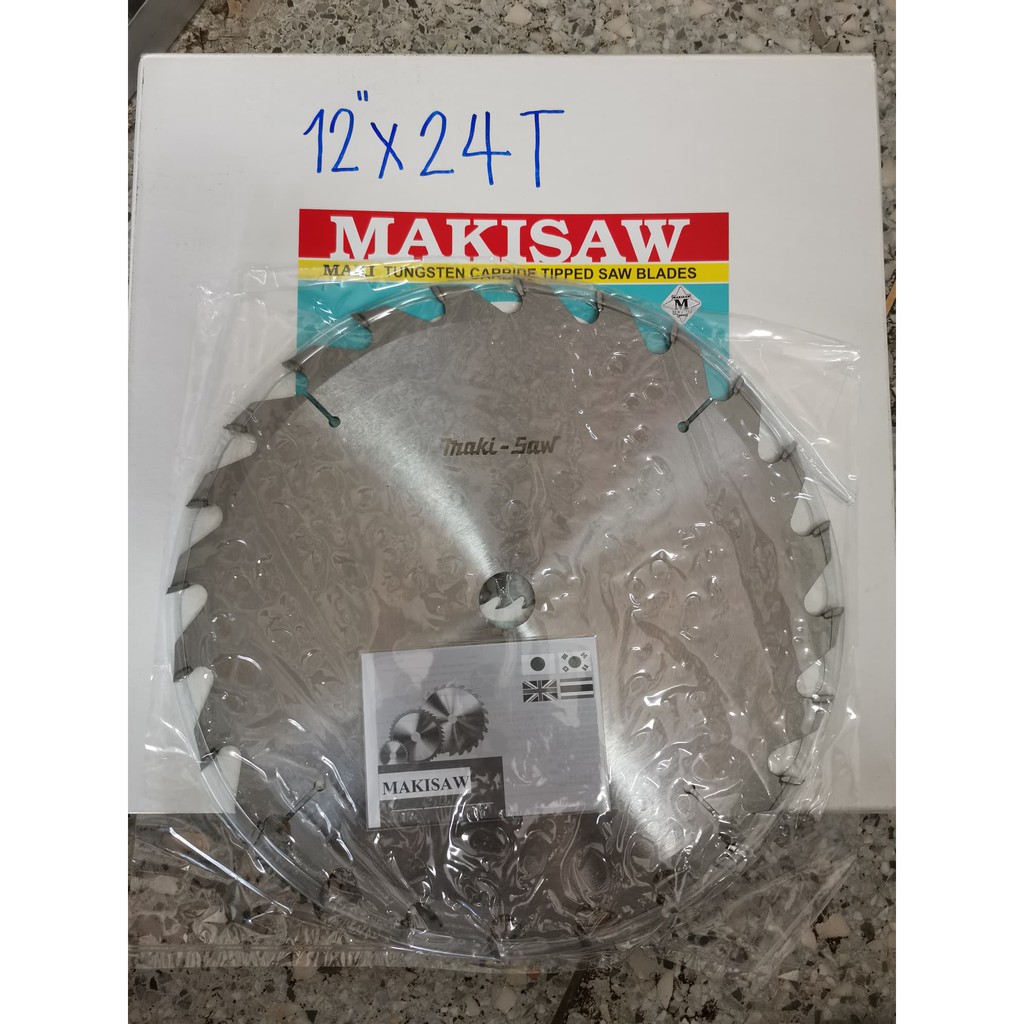 ใบเลื่อยวงเดือน MAKISAW ขนาด 12นิ้ว 24ฟัน (มาตรฐานญี่ปุ่น) รูแกน1นิ้ว(25mm)