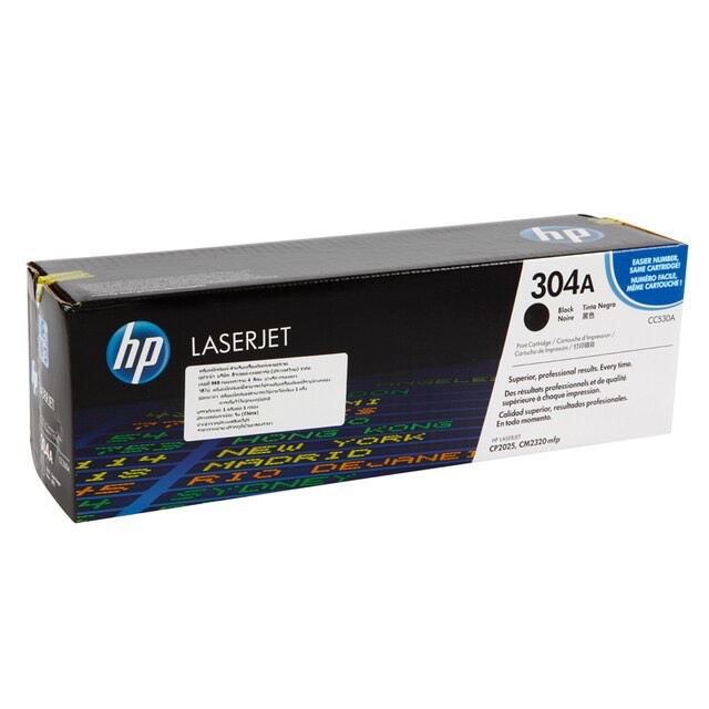 ตลับหมึกโทนเนอร์ 304A CC530A ดำ HP  หมึกสีดำ  สำหรับเครื่องมัลติฟังก์ชั่นและเครื่องพิมพ์ระบบเลเซอร์ 