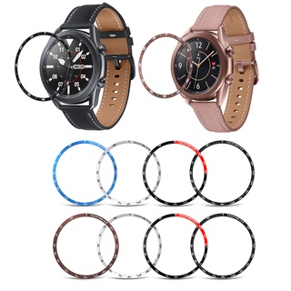 ฝาครอบป้องกันโลหะวงแหวน Bezel สำหรับ Samsung Galaxy Watch 3 45มม 41มม กรอบกาว Case