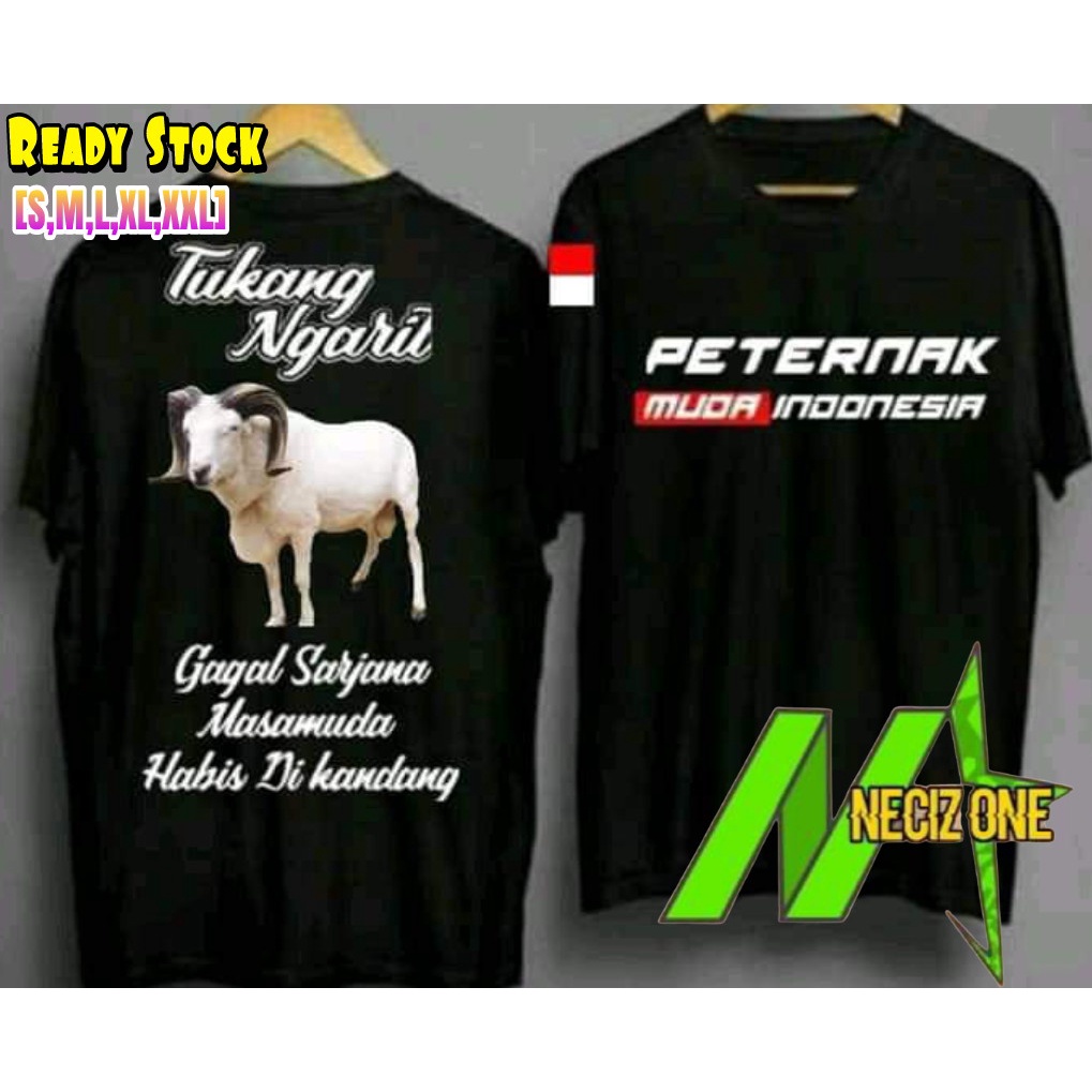 เสื้อยืด INDONESIAN YOUNG FARMERS, GOAT FAILED, SACHELOR, YOUNG TIME OUT OF THE CAGE, COMBED COTTON 