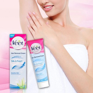 🌟100g Veet ครีมกำจัดขน วีท ครีมกำจัดขน สำหรับผิวบอบบาง 100 กรัม ครีมกำจัดขน ผิวธรรมดา