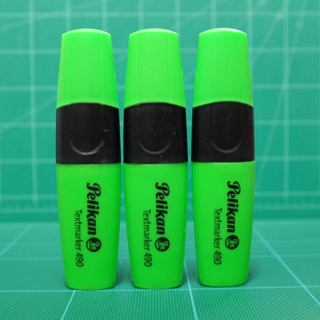 ปากกาเน้นข้อความ ไฮไลท์ สะท้อนแสง พีลีแกน Pelikan Textmarker 490 สีเขียว(1ชุด/3ด้าม)