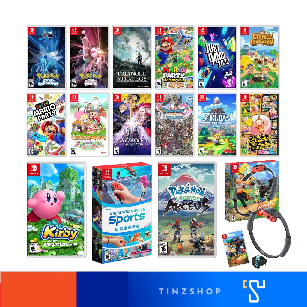 Nintendo Switch 16 Games Set B Pokemon Diamond Pearl Triangle Ring Fit ...