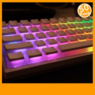 Pudding keycaps คีย์แคป พุดดิ้ง 104 ปุ่ม Mechanical Keyboard Keycaps