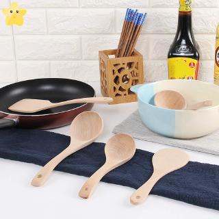 ✬Star✩Non-stick Healthy Kitchen Tools Wooden Spatula Spoon Shovel