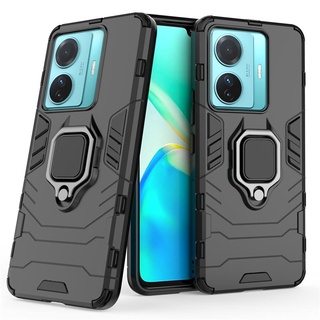 เคส Vivo T1 5G ฮาร์ดเคสกันกระแทกเคสโทรศัพท์ Hybrid Armor Shockproof Ring Case Vivo T1 5G Cover Stand