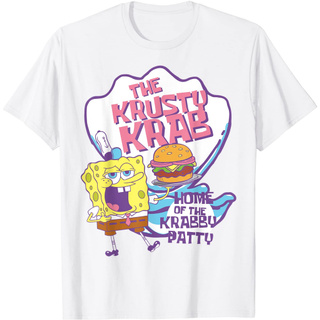 เสื้อยืดที่คุณต้องการเสื้อยืด พิมพ์ลาย Spongebob Squarepants สีพาสเทล Krusty Krabขนาดเต็มS-5XL