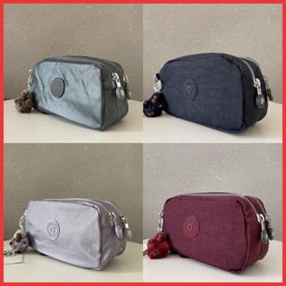 Kipling กระเป๋าเครื่องสําอาง มีซิปคู่ ขนาดเล็ก สําหรับผู้หญิง K12267 (10 สี)