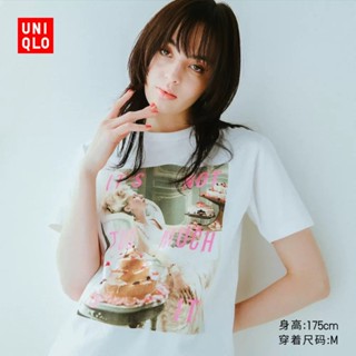 ใหม่ Uniqlo เสื้อยืดแขนสั้น พิมพ์ลาย Sofia Coppola สําหรับผู้หญิง (UT) 458124