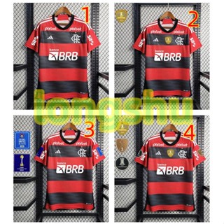 เสื้อกีฬาแขนสั้น ลายทีมชาติฟุตบอล Flamengo 2023 2024 ไซซ์ S-4XL