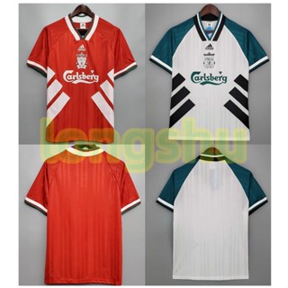 เสื้อกีฬาแขนสั้น ลายทีมชาติฟุตบอล liverpool 1993 1995 ชุดเหย้า สไตล์เรโทร ไซซ์ S-XXL