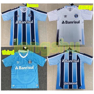 เสื้อกีฬาแขนสั้น ลายทีมชาติฟุตบอล Gremio 2022 2023 ชุดเหย้า สีขาว ไซซ์ S - 2XL